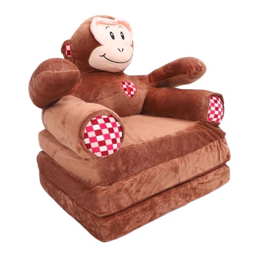 Dpofirs Silla para Niños Pequeños con Patrón de Dibujos Animados, sofá para Niños, Mini sofá Multifuncional para Leer, Asientos Relajantes Estilo Tatami, Ideal para Preescolares, Material de (Forma