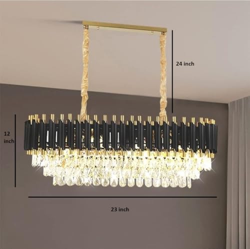 Image of Lyse Decor Chandelier for Living Room Modern Ceiling Light Jhumar for Hall Light for Living Room and Hall Round Jhoomer Show Lights for Home Decoration Ceiling (Black 600 mm)