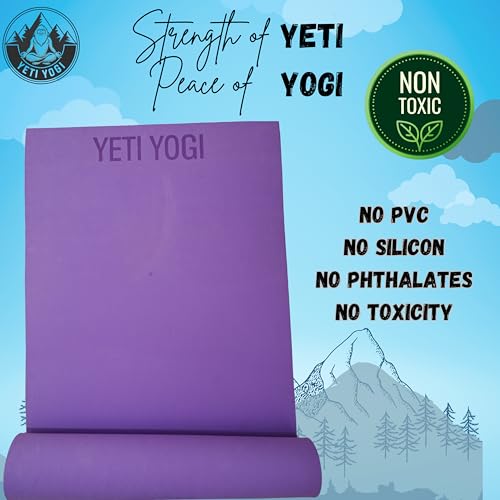 Image of Eva Yoga Mat for Exercise, Anti-Slip Workout Mat for Unisex, Durable & Comfortable Yoga Mats for Home, Gym, and Pilates (Purple, 6mm)