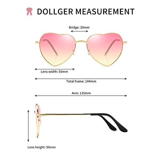 Dollger Pink Heart Shaped Sunglasses Style Hippie Sunglasses For Women #TOP1