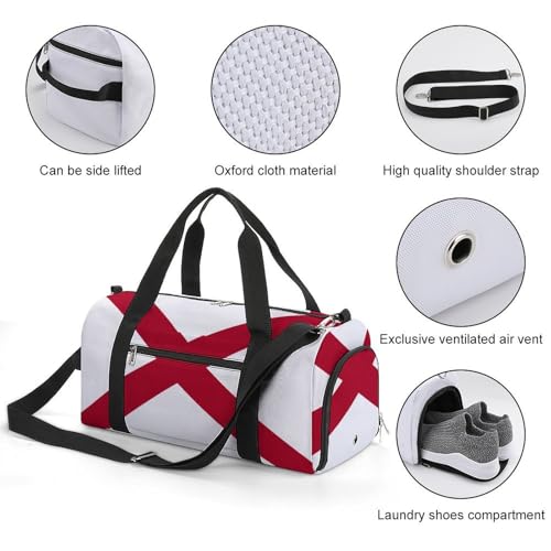 Alabama State FlagStylish Gym Bag for Everyday WearOne Size3