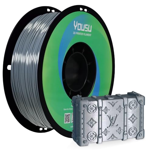 Image of YOUSU Silk TPU Filament 1.75mm,3D Printer Filament TPU95A Flexible Soft Rubber, 1kg Spool (2.2 lbs), Dimensional Accuracy + /- 0.02 mm,Silk TPU Silver