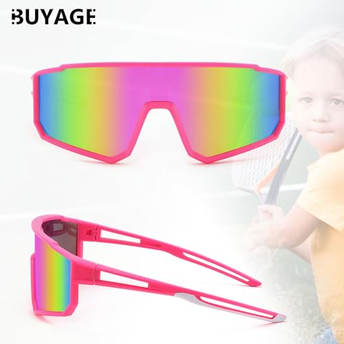 Buyage Kids Sunglasses Polarized Youth Baseball Sunglasses For Boys Girls Teens Sports Cycling Softball Running Glasses thumb #5