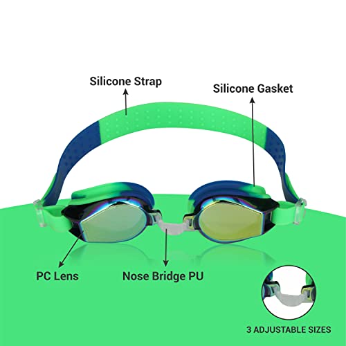 Image of Nivia Splash Swimming Goggles (Green)