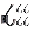 Franklin brass ruavista 5 pack coat and hat wall hooks double hooks for hanging bronze wcopper highlights wall mount hanger backpack purse bag towel organization decorative wall hooks 137246m  urban country home decor
