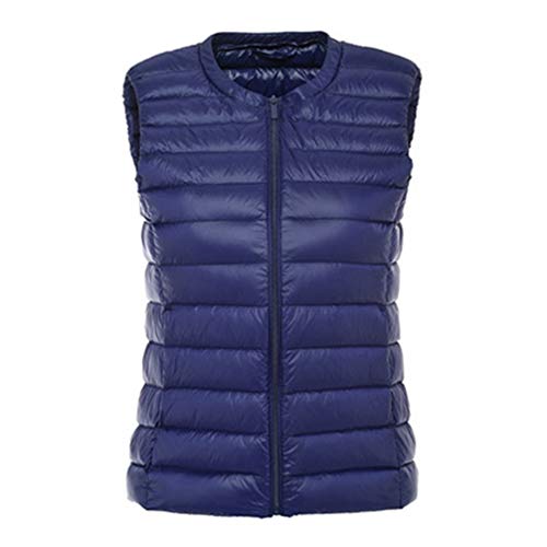 ダウンベスト ダウン コート ダウンジャケット レディース S ロング 大きいサイズ ノースリーブ S 青色/S レディースダウンコート S ダウンジャケットレディース フォックスファー付ダウンコート ブルー ロングダウンコート