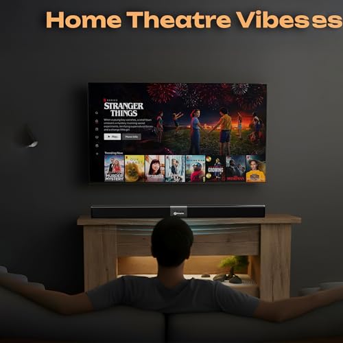 Image of Boom Max 40W Soundbar, with up to 6Hrs Non Stop Music, Sound Bar for Television and Multi Compatibility, Deep Bass Powerful Sound - Premium Black