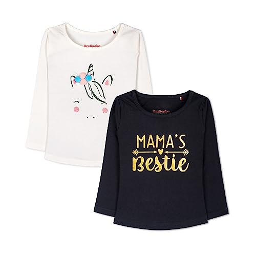 Image of Real Basics Girls Regular Fit Full Sleeves Tshirt (Pack of 2)