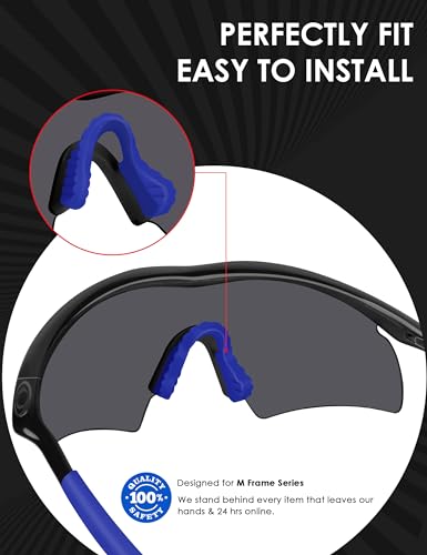 Image of BLAZERBUCK Soft Replacement Nose Pads Nose Pieces for Oakley M Frame Series Sunglasses - Blue