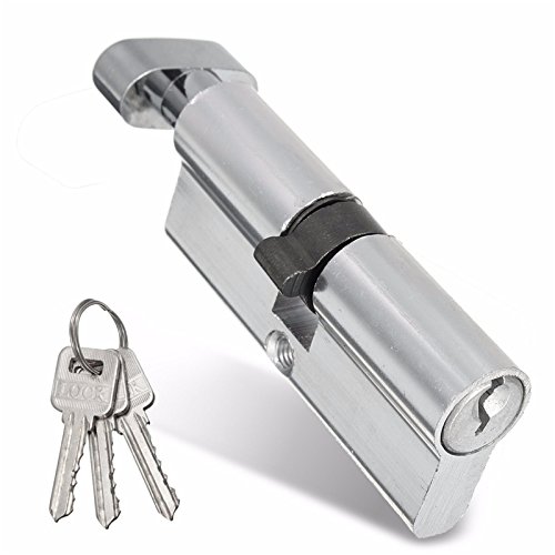 zamek cylindryczny, Zamek do drzwi wewnętrznych z aluminium, kod zabezpieczający, 8, 9 * 2