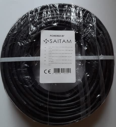 Câble H05VV-F 3G2,5 mm 100 m noir pour stopper les pannes d'alimentation