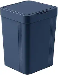 Lixeira Automática Inteligente Com Sensor De Abertura 13L para Banheiro Cozinha Quarto Sala Escritório Moderna e Compacta Design Premium (Azul Cinzento)
