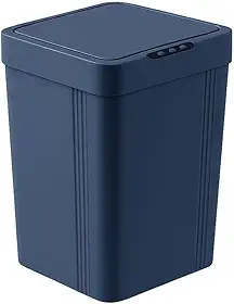 Lixeira Automática Inteligente Com Sensor De Abertura 13L para Banheiro Cozinha Quarto Sala Escritório Moderna e Compacta Design Premium (Azul Cinzento)