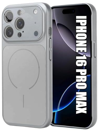 Image of SHINESTAR iPhone 16 Pro Max Case - Premium Shockproof Protective Cover, Wireless Charging Compatible, Slim & Durable Luxury Back Cover with Camera Protection (Silver)