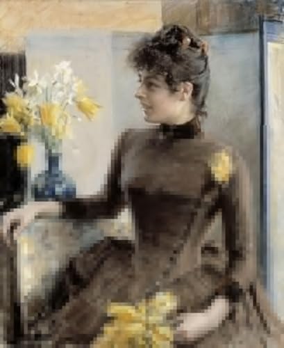 Toile Parisienne portrait d'Albert Edelfelt décoration murale grand format salon