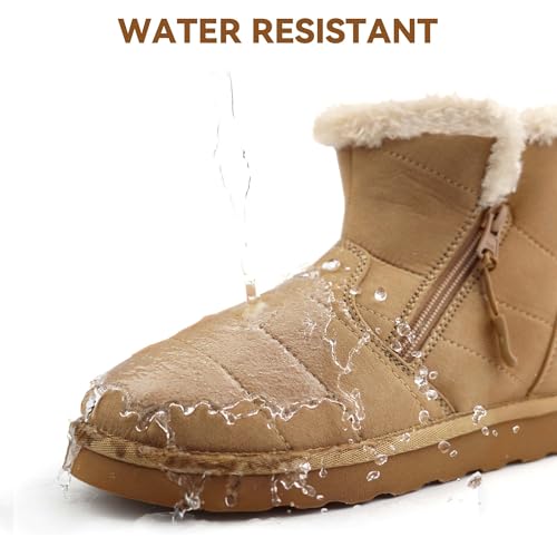 Image of Women's Wide Toe Waterproof Chelsea Orthopedic Boots Ankle Slip on Booties Low Heel Comfortable Flat Lightweight Walking Boots