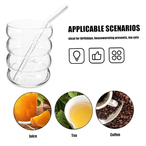 Set de vasos transparentes con pajillas 4 piezas miniatura 6