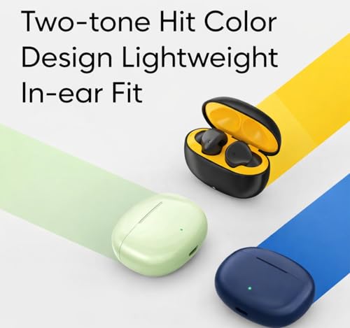 Image of Original Wireless for realme Buds T200x Advanced True Audio Earphones Delivering 12.4mm Dynamic Sound Output, 25dB Noise Reduction, Quad Mic (Black)