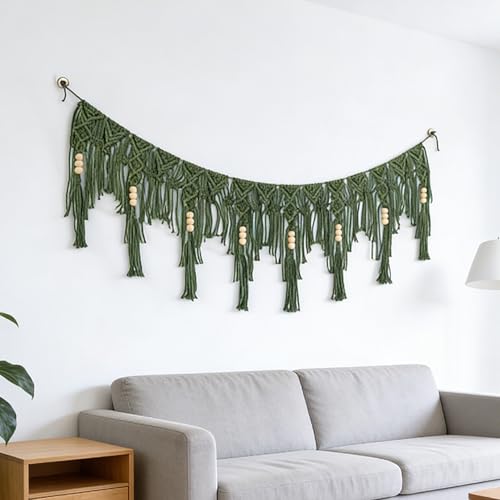 Guirnalda de macramé grande para decorar paredes vacías 4