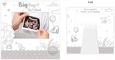 Baby Scan Pregnancy Announcement Reveal Cards Keepsake Pregnant Family Keepsake Baby Scan Photo Frame Picture Frame Baby Announcement Card Greeting Card