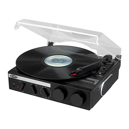 Jensen® 3-Speed Stereo Turntable with Built-in Speakers