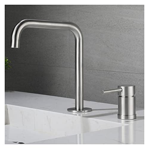 Grue robinet d'évier noir à levier unique pour lavabo de bain