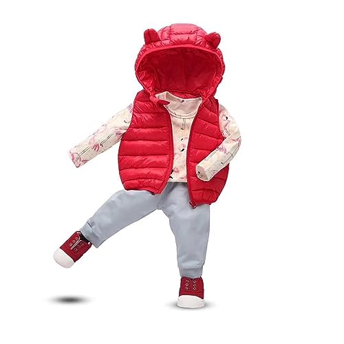 Toddler Boys Girls Puffer Vest Hooded Cute Ears Lightweight Quilted Sleeveless Winter Casual Jacket Packable Outerwear3