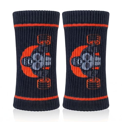 Muñequeras Deportivas con Diseños Originales - Pack 2 Unidades | Tejido Técnico 93% Poliéster, Alta Sujeción y Absorción de Sudor | Muñequera Gym, Running, Tenis, Crossfit, Fútbol | Lavables a Máquina