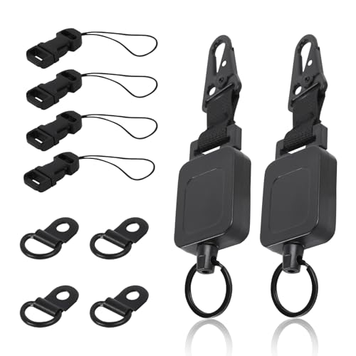 2 Pack Cb Mic Retractable Holder With 8 D-rings  Hardware Fit For Truckers  C...