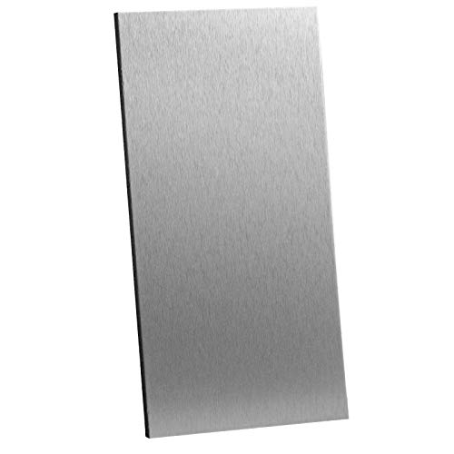 Happybuy 100 Pack Stainless Steel Backsplash Tiles 6 x 3 Inches Stainless Backsplash Tile Self-Adhesive Metal Brushed Aluminum backsplash for Kitchen
