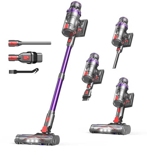 Image of FEPPO Cordless Vacuum Cleaner, Powerful Vacuum Cleaners for Home with 70Mins Runtime, Touch Screen, Self-Standing, Anti-Tangle Stick Vacuum Cordless, Wireless Vacuum for Hardwood Floor /Carpet /Pet Hair