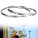 Colaxi 2 Pieces Lug Drum Hoop Set Drum Rings Sturdy Professional Drum Part Metal Replacement Batter Hoop for Decorative Performance, 14 inches 8 holes