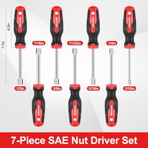 Image of TOOLEAGUE 7Pcs SAE Nut Driver Set