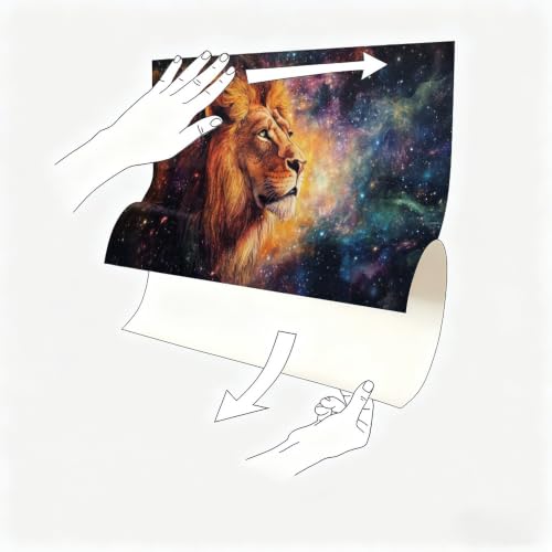 Calcomanías de pared león de vinilo autoadhesivo 120x80 cm 6