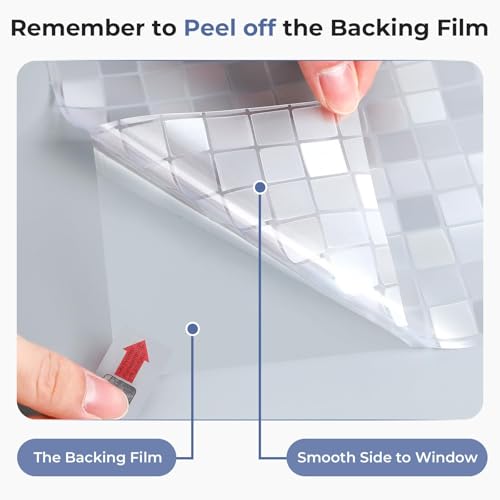 Image of WOO Home Frosted Glass Window Film & Stickers (12 X 72 INCH) Privacy Window Cover for Home & Office - Easy Apply, UV Protection, Removable Decorative Film (Frosted Arrow Design | 1 X 6 SQFT)