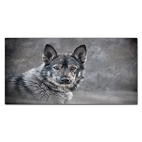 Photo sur verre 100x50 cm loup | Décoration d'intérieur et tableau en verre trempé