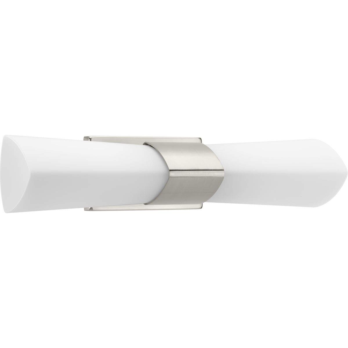 Progress Lighting P300062-009 Zura Collection Etched Opal Glass Modern Bath Vanity Light, 2-Light, Brushed Nickel