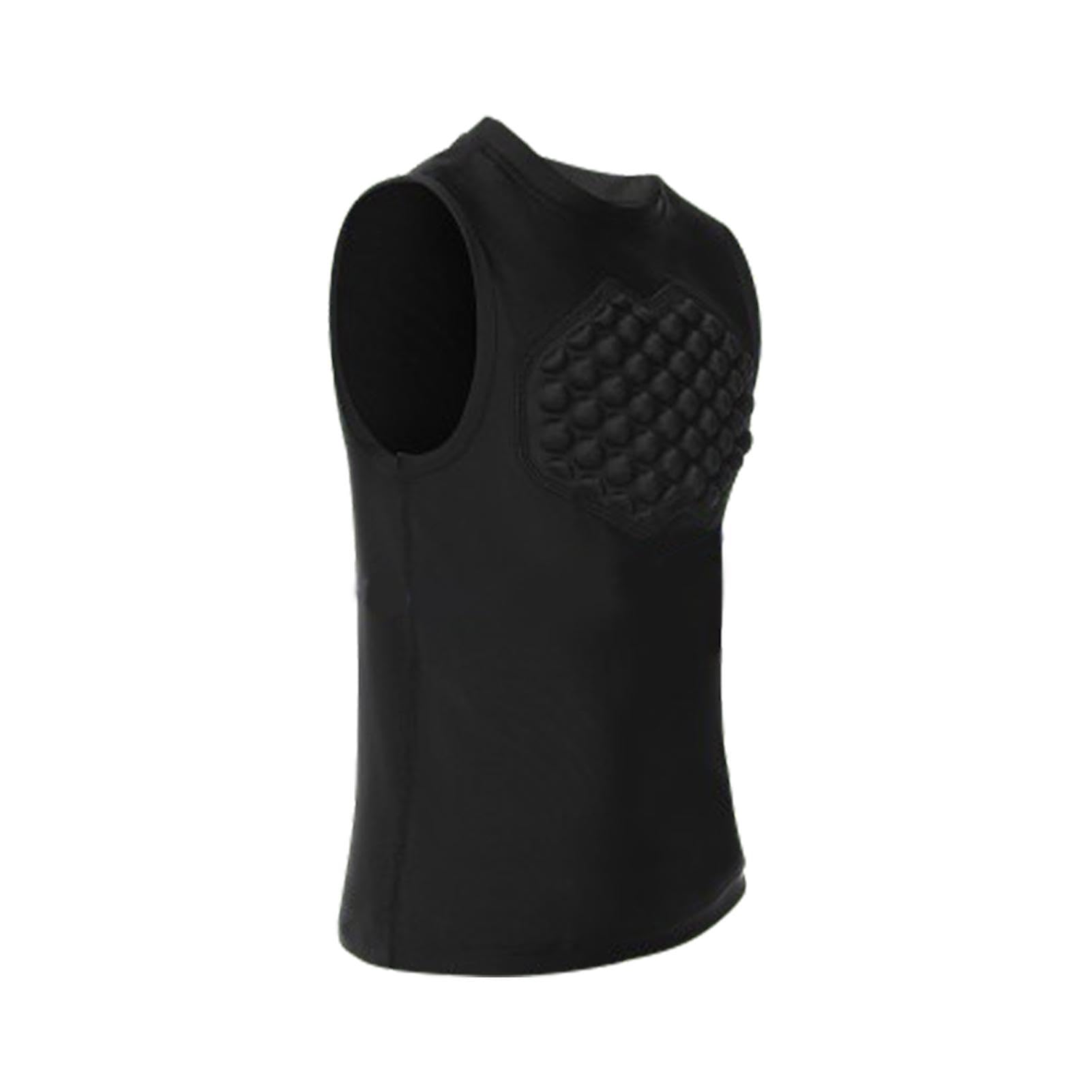 Jugend-Baseball-Brustschutz – Softball-Fußball-Rippenherz-Sternumschutz, Bequemer Jugend-Baseball-Brustschutz | Fußball-Rippenschutz-Brust-Herzschutz-Shirt Für Kinder, Und Mädchen, (schwarz) (S