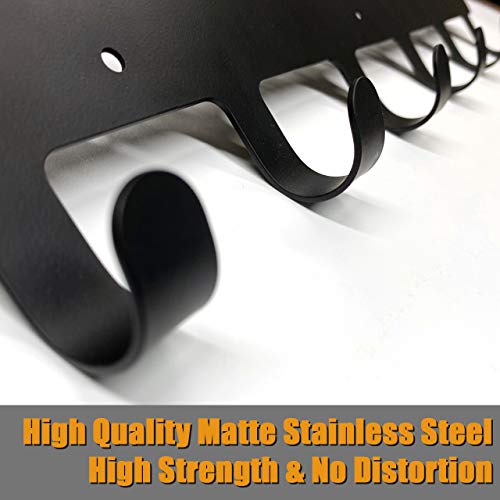 Coat Rack Wall Mount With 6 Hooks,New York City View Black Metal Key Holder,Wall Hooks For Hanging,Decorative Coat Hooks For Towel,Clothes,Purse,Hat,Entryway,Bathroom,Kitchen,Mudroom,Home,Bedroom #TOP3