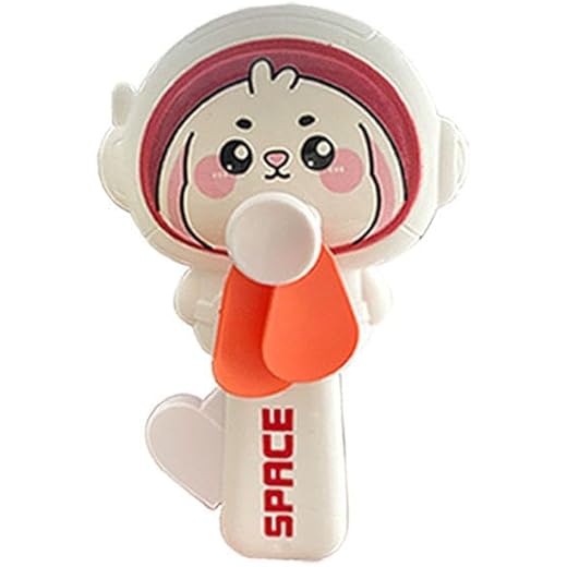 PARTEET Manual Hand Press Space Fan for Kids, Small Pocket Fan for Outdoor,Safe Mini Manual Fan, Portable Summer Fan, Fan Toy For Kids(Assorted Color)