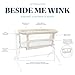 Baby Delight Beside Me Wink Bassinet | Bedside Sleeper | 7-Position Height Adjustment | Organic Oat