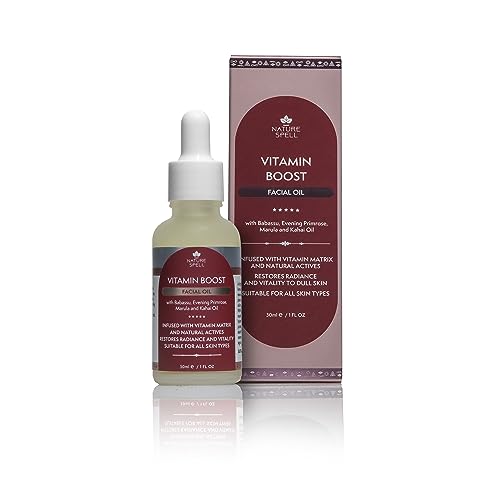 Nature Spell Vitamin Boost Face Oil, Deep Hydration & Improves Skin Texture, Helps Lock in Moisture