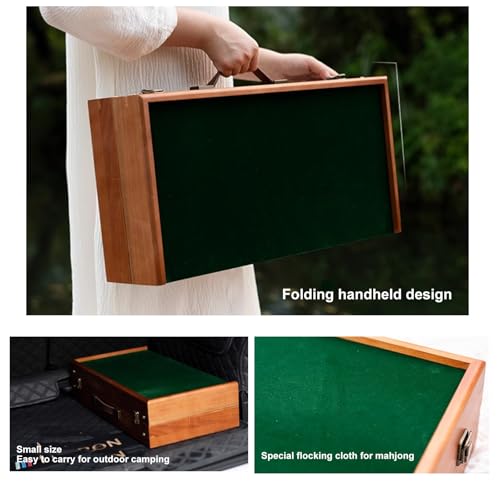 Mesa Plegable de Mahjong de Viaje con Set de 144 Piezas miniatura 6