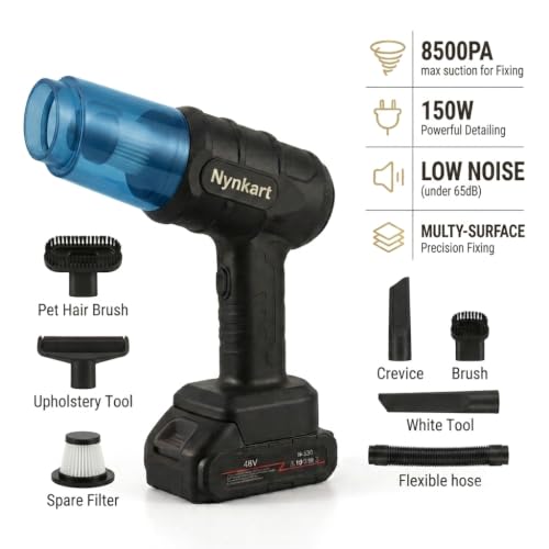 Image of Car Mounted Vacuum Cleaner - 8500PA High Power Suction, 150W Portable Handheld Auto Vacuum, Low Noise & Lightweight Design, Durable Interior Car Cleaner for Quick & Easy Cleaning