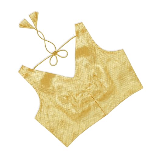 Chandrakala Gold Blouses for Women Sarees,Readymade V-Neck Choli (B220-P)4