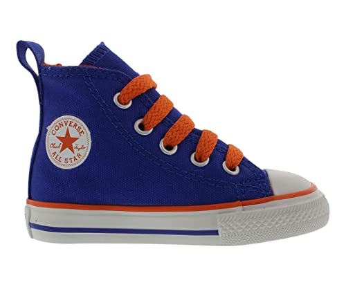 Converse Chuck Taylor Side Zip Hi Infant/Toddler Shoes Size 3, Color: Blue/Oramge2
