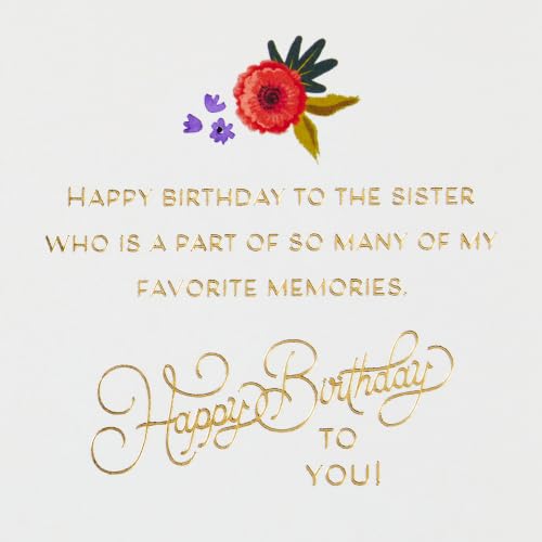 Image of Hallmark Signature Birthday Card for Sister (Elegant Cake)