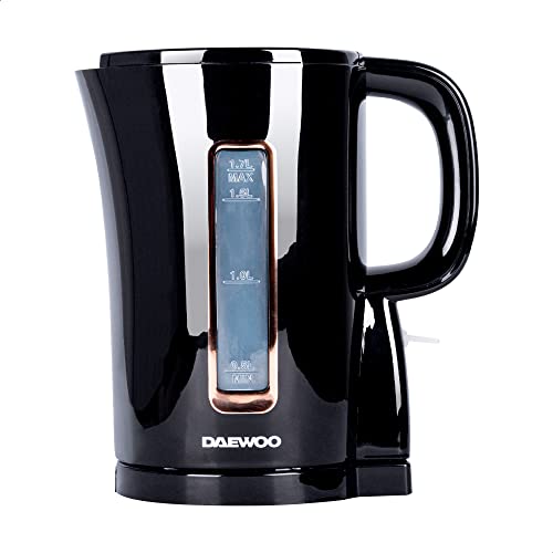 La Mejor Selección de Jarra Electrica los 5 más buscados. 48 DAEWOO Hervidor eléctrico inalámbrico negra Daewoo 1.7 lts., calefactor de acero inoxidable, luz indicadora, filtro, potencia de 1850-2200 W