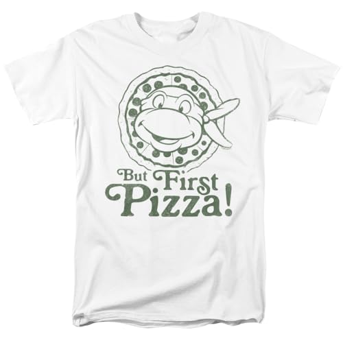 T-shirt TMNT But First Pizza Popfunk blanc taille 3XL vêtement pour homme et femme