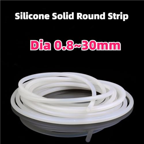 Bande de caoutchouc mousse silicone rond blanc 5.3mm cordon étanche 5M